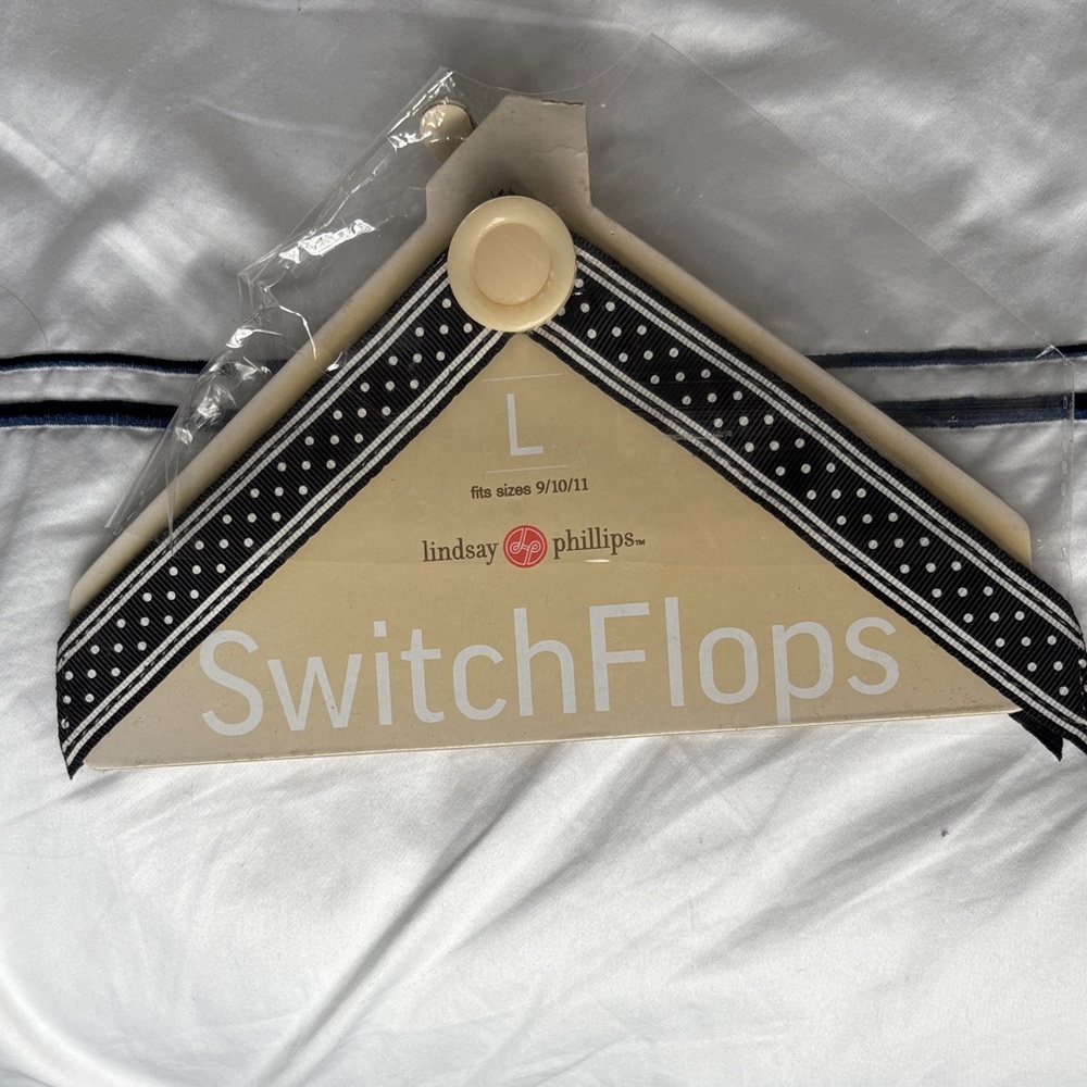 Lindsay Phillips Black and White Polka Dot Switch Flop